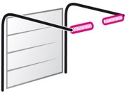 L track rear mounted low headroom track system